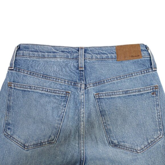 Madewell Perfect Vintage Jean Straight Fray Raw Hemming Blue Jean Size 27 - Picture 7 of 10